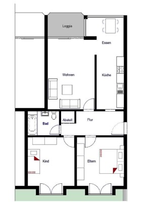 3,5 Zimmer mit super Aufteilung in Frankfurt West