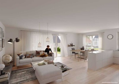 Altersgerechte 3-Zimmer-Wohnung mit Garten in Hohenhaslach