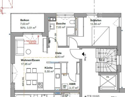 Exklusive 2-Zimmer-Wohnung mit gehobener Innenausstattung mit Balkon und Einbauküche in Weinsberg
