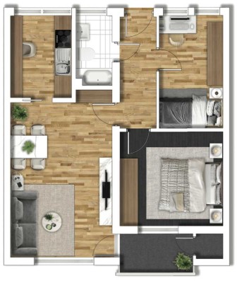 56qm 3 Zimmer Wohnung mit Balkon in Erkrath Hochdahl