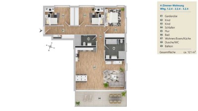 Großartige 4 Zimmer Neubauwohnung NaturELLA