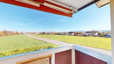 Schöne 3 Zimmer-Wohnung mit drei Balkone 
mit herrlichem Bergblick rundum - tolle Lage in Bruckmühl