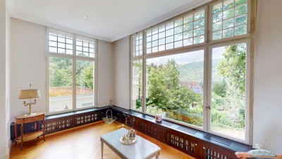 Exklusive 5,5-Zi. Erdgeschosswohnung in historischem Gebäude mit Altbaucharme, Sauna und großzügigem