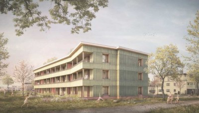 Wohnberechtigungsschein Stufe 2 erforderlich für die Neubauwohnung 4-Zimmer-Whg II.r.