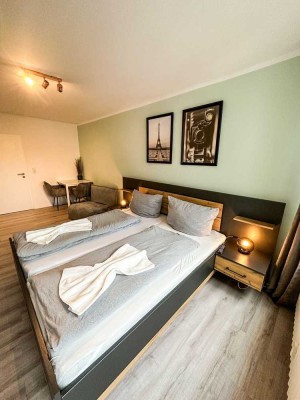 Möblierte 1-Zimmer-Wohnung mit Internet & Top-Verkehrsanbindung