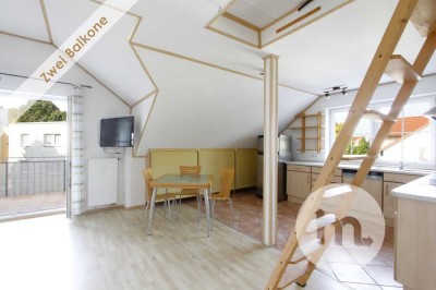 95m² Nutzfläche - 2 Balkone & Garage � Tolle DG-Wohnung