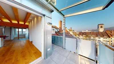 Erstbezug Neub-Attika-Traumwhg. mit Dachterrasse und Traumaussicht sowie Lift in FR-Stühlinger