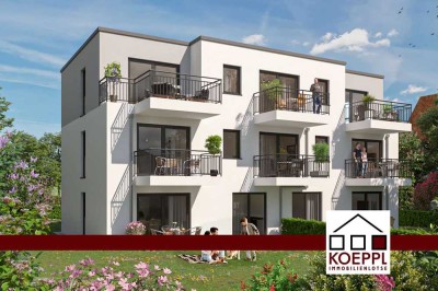 NEUBAU, gerade fertig gestellt! 2 Zi mit Südost-Balkon & PKW-Stellplatz