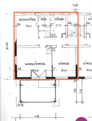 Möblierte 3-Zimmer-Wohnung mit Balkon