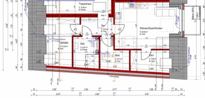 NEUBAU: Attika-Apartment mit Balkon, 3 Zimmer und Parkplatz in Schüttorf