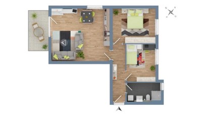 Erstbezug mit Balkon und Einbauküche: Exklusive 3-Zimmer-Wohnung mit geh. Innenausstattung