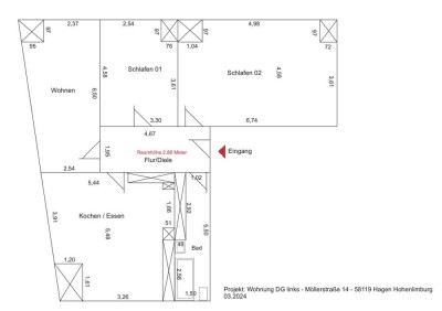 Wunderschöne 3-Zimmer-Dachgeschosswohnung in Hagen