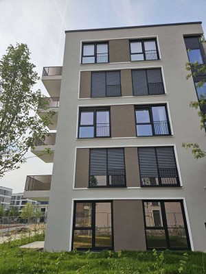 Helle, möblierte 2-Zimmer-Neubauwohnung mit herrlicher Aussicht im obersten Stockwerk