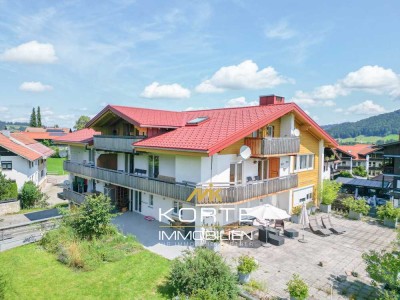 Hochgrat-Blick: 
Geräumige 4-Zimmerwohnung 
im Bergdorf Steibis bei Oberstaufen