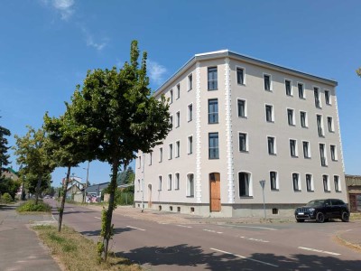 Erstbezug! Schöne helle 1-Zi.-EG.-WE mit Balkon, EBK, hochwertigen Duschbad und Vinyl in Diemitz