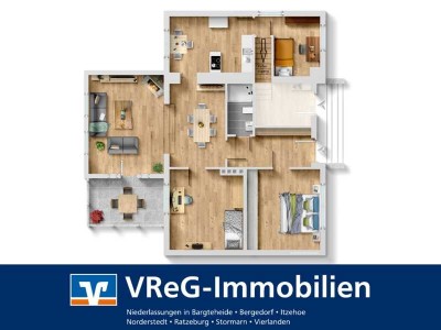 4-Zimmer-Wohnung im Zweifamilienhaus mit großem Garten