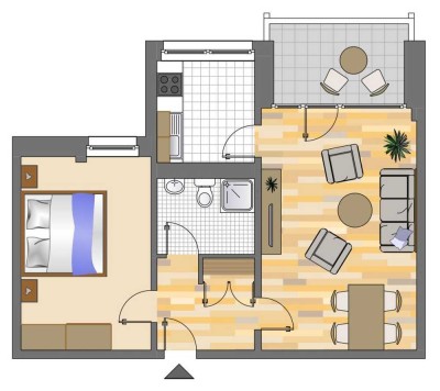 2-Zimmer-Wohnung in Düsseldorf Hassels