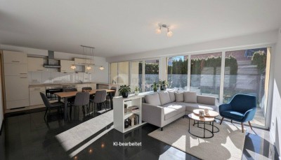 Großzügige 3-Zi-Gartenwohnung mit Küche - inkl. 2 KFZ-Stellplätze