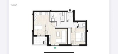 Neuwertige 2-Raum-Wohnung mit Balkon in Mering