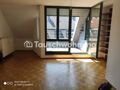 Tauschwohnung: 3 Zimmer DG Wohnung mit Balkon und Gartennutzung