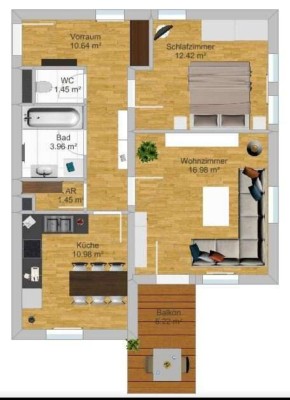 Sonnige Wohnung mit Tiefgarage und Südbalkon in bester Lage