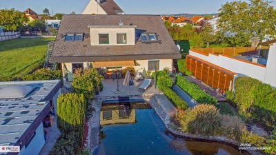 Neu! ++ Top-Haus mit Schwimmteich! ++ Garten ++ Garage ++ Wohnen wie im Urlaubsparadies ++ Korneuburg ++