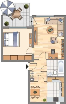 Demnächst frei! 2-Zimmer-Wohnung in Aachen