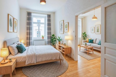 Lichtdurchflutete 65 m² Altbauwohnung in gut angebundener Ruhelage