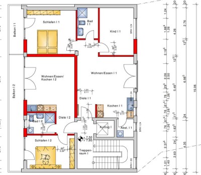 Provisionsfrei! Erstbezug! Exklusive Wohnung mit Balkon und Tageslichtbad in zentraler Lage - Worms