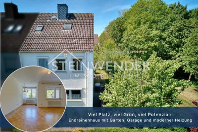Viel Platz, viel Grün, viel Potenzial: Endreihenhaus mit Garten, Garage und moderner Heizung
