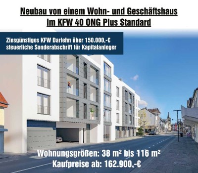 Neubauprojekt KFW 40 - QNG-Förderkredit - 2 ZKB mit großer Dachterrasse