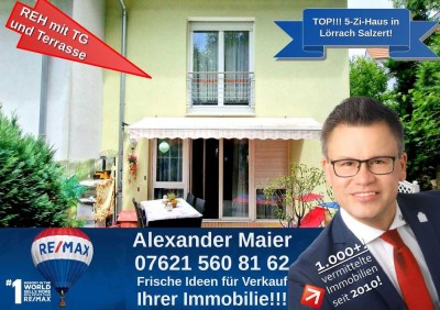 Interessante Chance in Lörrach-Salzert: Reihenendhaus mit Garage und Garten!
