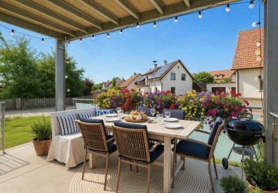 Erstbezug: Stilvolle 3-oder 4-Zi.-Gartenwohnung mit Terrasse, Top-Ausstattung & 2 Stellplätzen