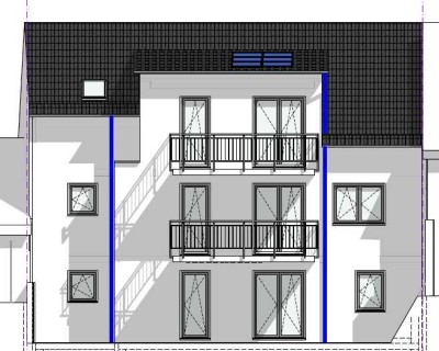 Neubau-3 Zi. Whg. mit Aufzug & Balkon im Herzen von Eggenstein