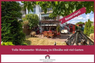 Tolle Maisonette-Wohnung in Elbnähe mit viel Garten