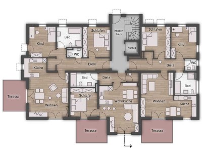 beziehbar Anf. 2026 ! 3-Zimmer-Whg. im 1.OG mit überd. Südbalkon