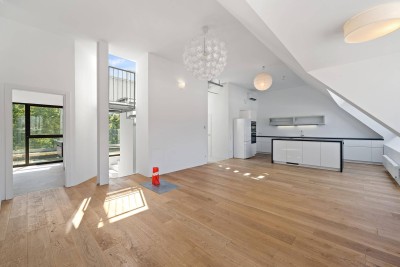 Luxuriöse 3-Zimmer-Dachgeschosswohnung mit exklusivem Flair nähe Kutschkermarkt