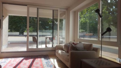 möbliert/auf Zeit - große 3 Zimmer-Terrassenwohnung im Grünen direkt am Botanischen