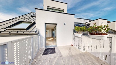 1140 Wien, Hütteldorfer Straße, Terrassenfernblick, 2 Zimmer + Wohnküche, 71m² + 7,5m² Terrasse, Dachgeschoss, moderne Einbauküche, Erstbezug, Top Infrastuktur
