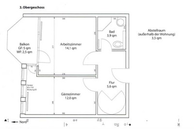 Helle 4-Zimmer Maisonette-Wohnung mit Balkon im 3. OG in Heidelberg-Bergheim