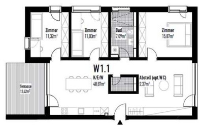 Schöne EG-Wohnung  mit Nord-West-Ausrichtung und Gartenanteil