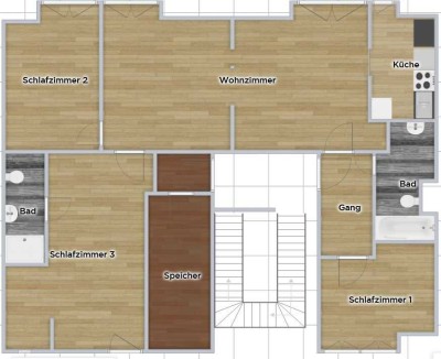 90m²_DG _ 4 Zimmer + 2 Bäder + Speicher _kernsaniert in 2021