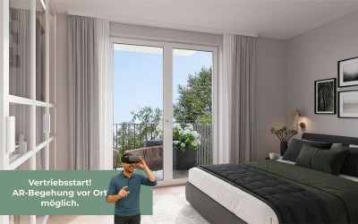QQI: Neubau-Balkonhighlight in Aubing: 2-Zimmer-Wohnung mit Südblick