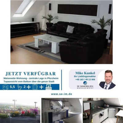 Große Maisonette Wohnung im Dachgeschoss mit Aufzug und Balkon
