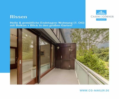 Helle und gemütliche Endetagen-Wohnung mit Balkon + Blick in den großen Garten!