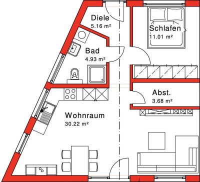 Exklusiver 57m² Neubau-Anbau an kernsaniertem Mehrfamilienhaus – Erstbezug!