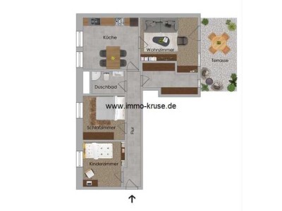 3-Zi.-Erdgeschosswohnung mit Terrasse in Freiburg