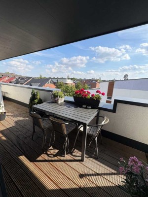Stilvolle 2-Zimmer-Wohnung mit gehobener Innenausstattung mit Dachterrasse in Mönchengladbach