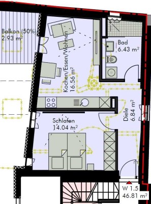 ***generalsanierte 2-ZKB Wohnung - Balkon - zentrale Altstadtlage***