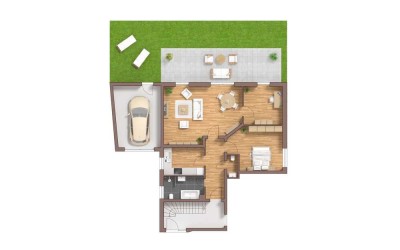 Geräumige 3-Zimmer Wohnung mit Garten in Brüggen